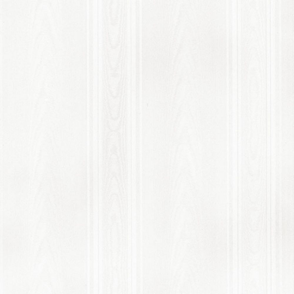 Patton Wallcoverings SK34711 Simply Silks 4 Medium Moiré Stripe Wallpaper in Pearl, White